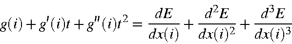 begin{displaymath}g(i) + g'(i)t + g